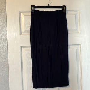 Navy stretch pencil skirt